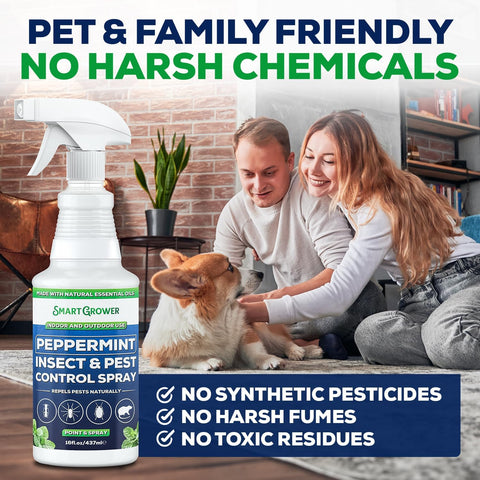 Peppermint Oil Spray for Rodents, Insects, Pest Control. Ready to Use 16oz