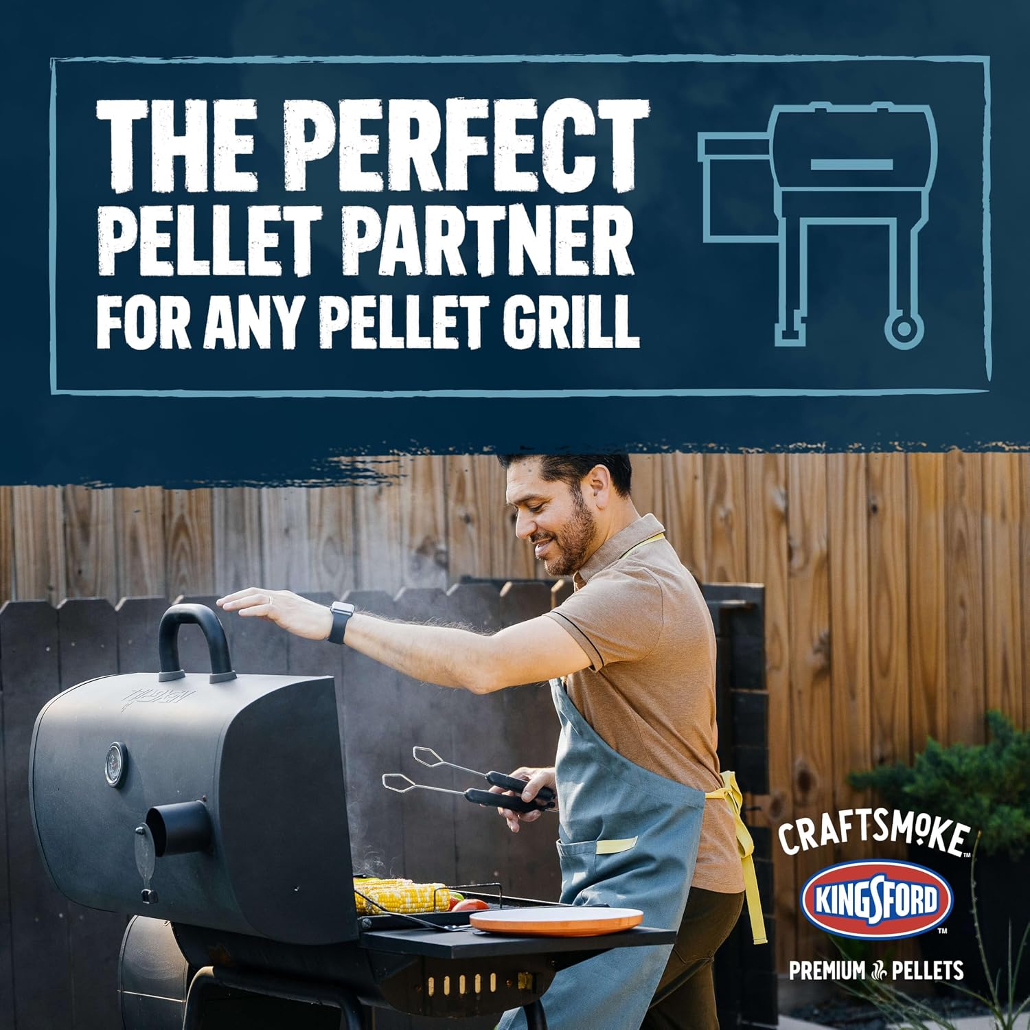 Kingsford Craftsmoke Premium Grilling Wood Pellets, Grillmasters Choice Cherry, Hickory, and Oak BBQ Pellets for Grilling, 100% Natural Hardwood, 20 pounds