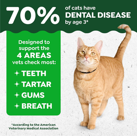 Greenies Feline Natural Dental Cat Treats, Roasted Chicken Flavor, 9.75 oz