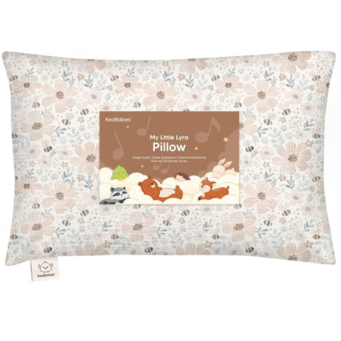 KeaBabies Toddler Pillow with Pillowcase,13x18 Soft Breathable (Flora Vale)