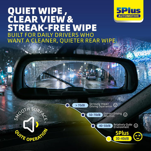 5 PLUS RearQuiet 12 Inch Rear Wiper Blade,OEM Replacement Rear Window Wiper