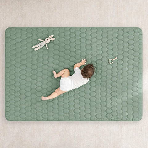 Comfy Cubs Rectangle Kids Play Mat Med 48x72in Baby Floor Mat - Fern