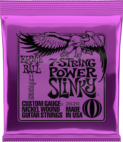 Ernie Ball 7-String Super Slinky Nickel Wound Electric Guitar Strings, 9-52 Gauge (P02623)