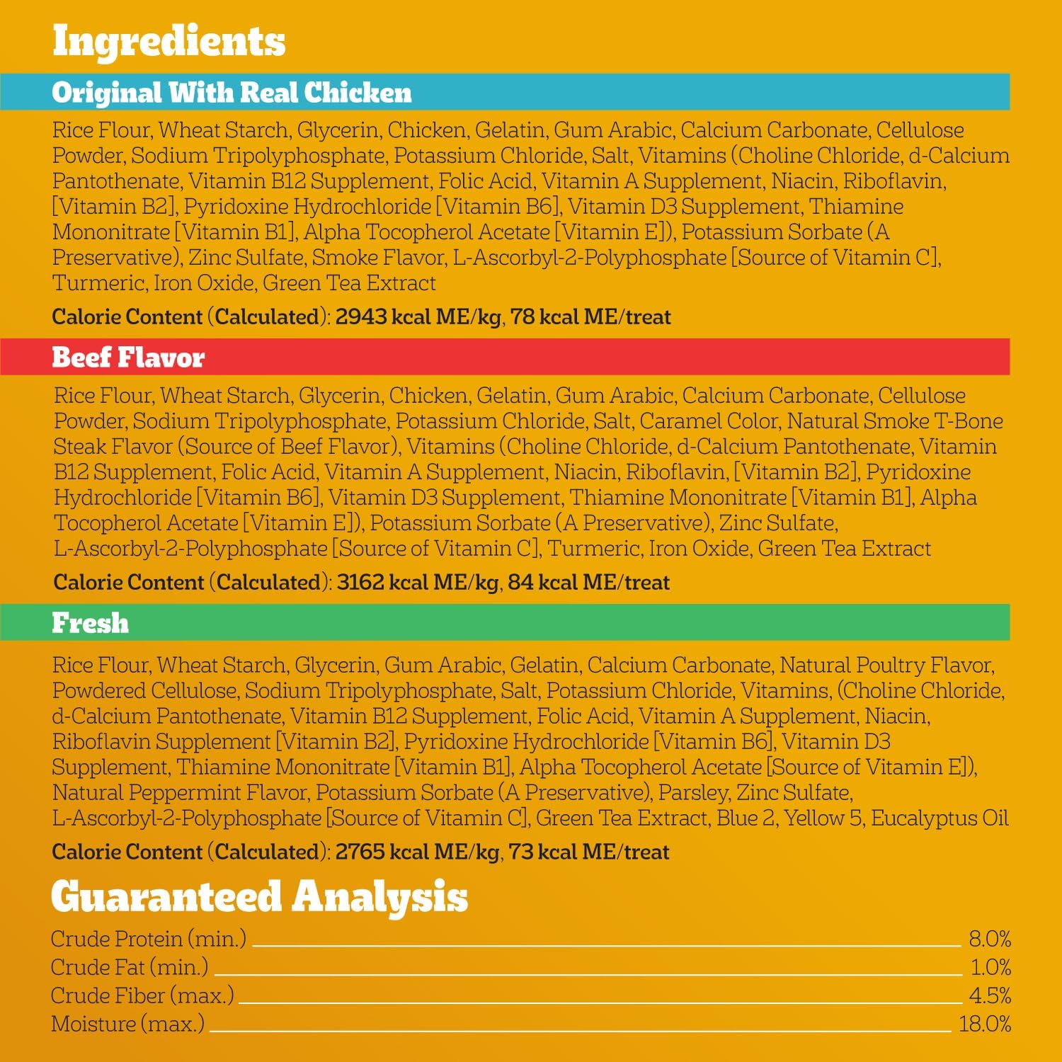 Pedigree Dentastix Large Breed Dental Dog Treats, Variety, 51 Count