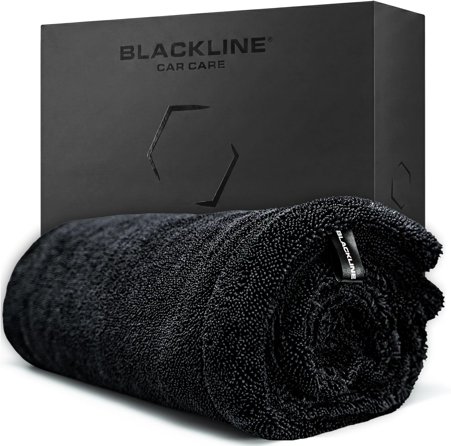 Blackline Microfiber Car Drying Towel 24"x36", 1300GSM Twisted Loop