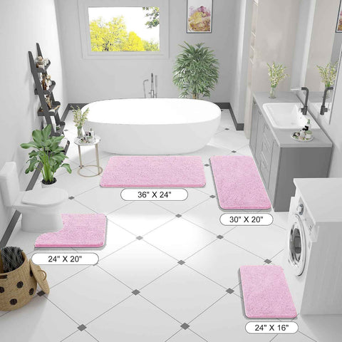 OLANLY Bathroom Rugs 36x24, Extra Soft Absorbent Chenille Bath Rugs