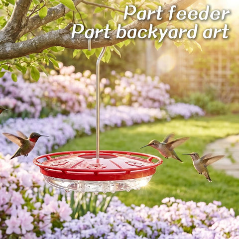 Kingsyard 6 Feeding Ports Saucer Hummingbird Feeders for Outdoors Hanging