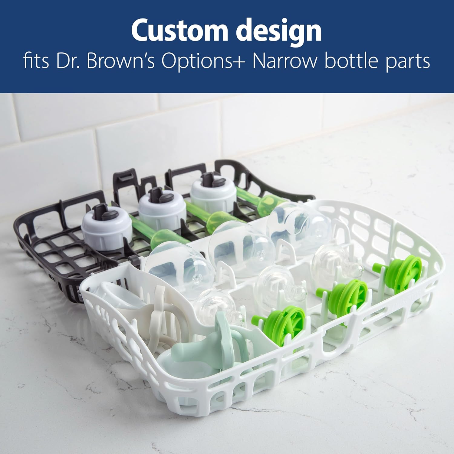 Dr. Brown's Dishwasher Basket for Bottle Parts and Baby Items, Black
