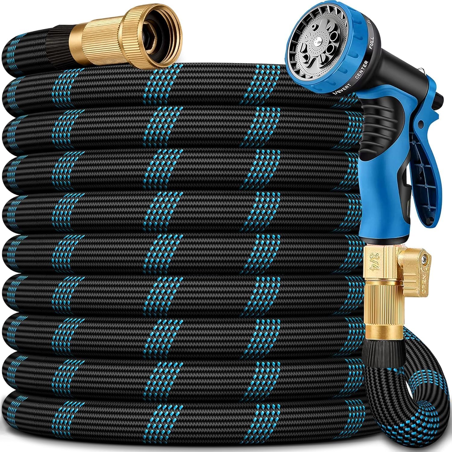 75 FT Non-Expandable Garden Hose, 2026 New Upgraded Flexible Water Hose, Ultra Lightweight Non-Expanding hoses with 10 Function Sprayer, Leak proof, Pressure Resistant for Yard, Outdoor