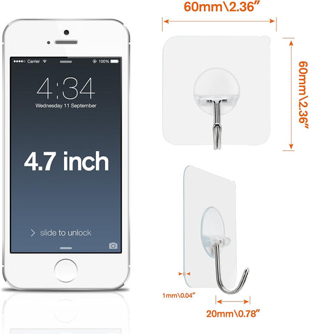 FOTYRIG Adhesive Hooks Heavy Duty, 15lb(Max) 180 Degree Rotating Wall Sticky Hooks for Hanging Wall Hangers Without Nails Seamless Stick on Bathroom Kitchen Office Outdoors-10 Packs