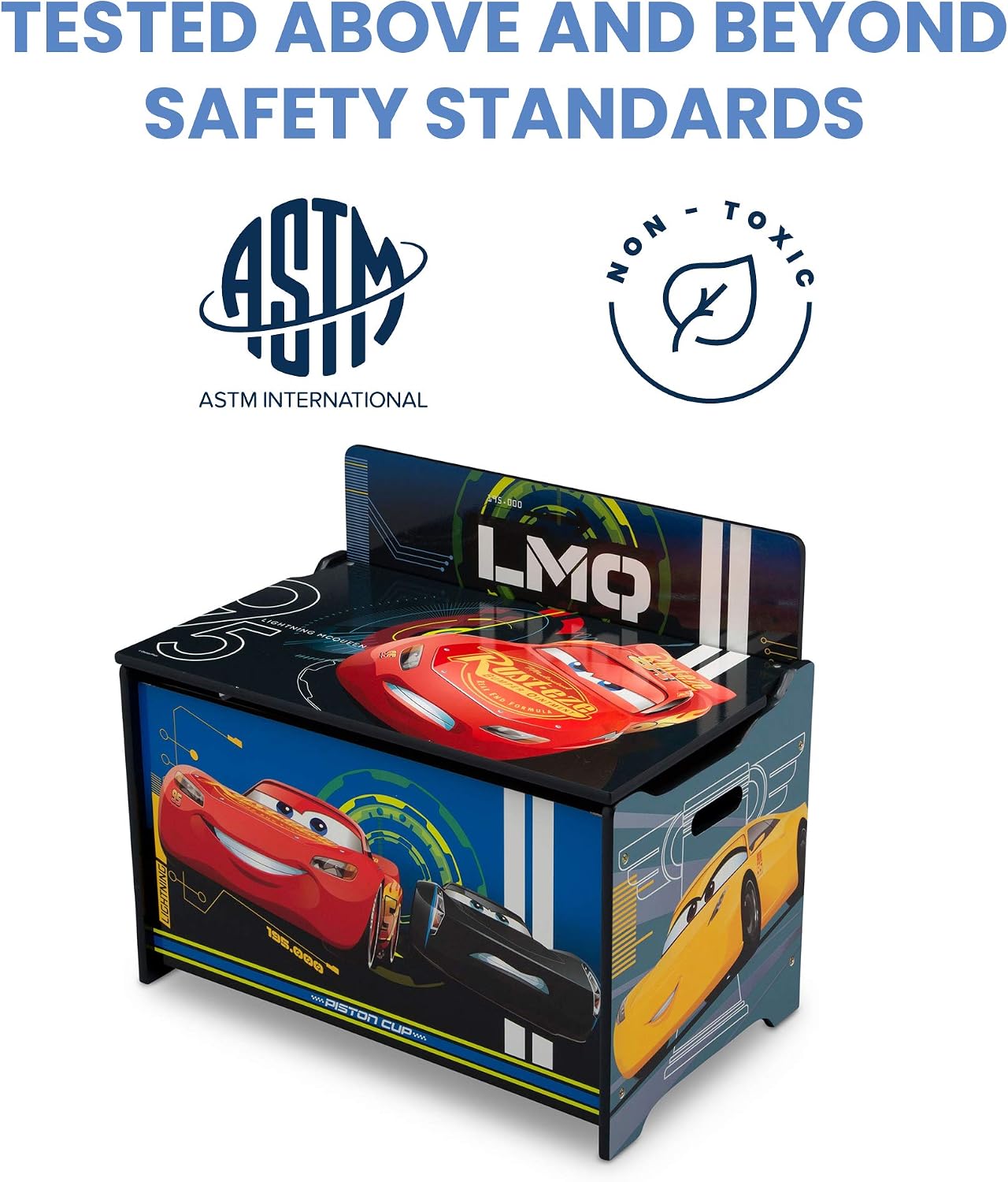Delta Children Deluxe Toy Box, Disney/Pixar Cars