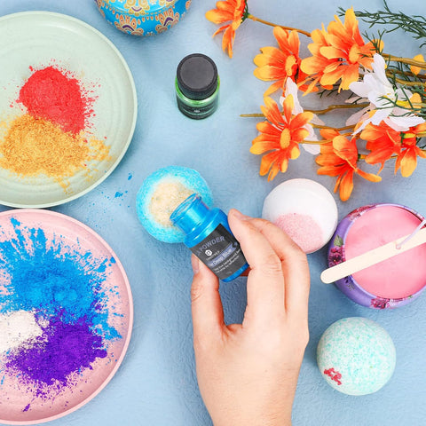 CHANGTIKEJI Mica Powder, 100 Colors - 10g/Bottle of Natural Pigment Powder