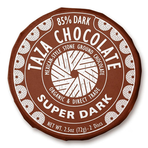 Taza Chocolate Organic Mexicano Disc 85% Super Dark Stone Ground, 12 Count