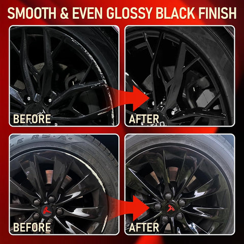 Gloss Black Rim Touch Up Paint, Wheel Scratch & Car Curb Rash Repair Kit