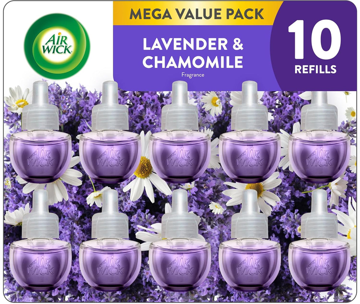 Air Wick Plug In Refills, Lavender & Chamomile, Essential Oils,10 count