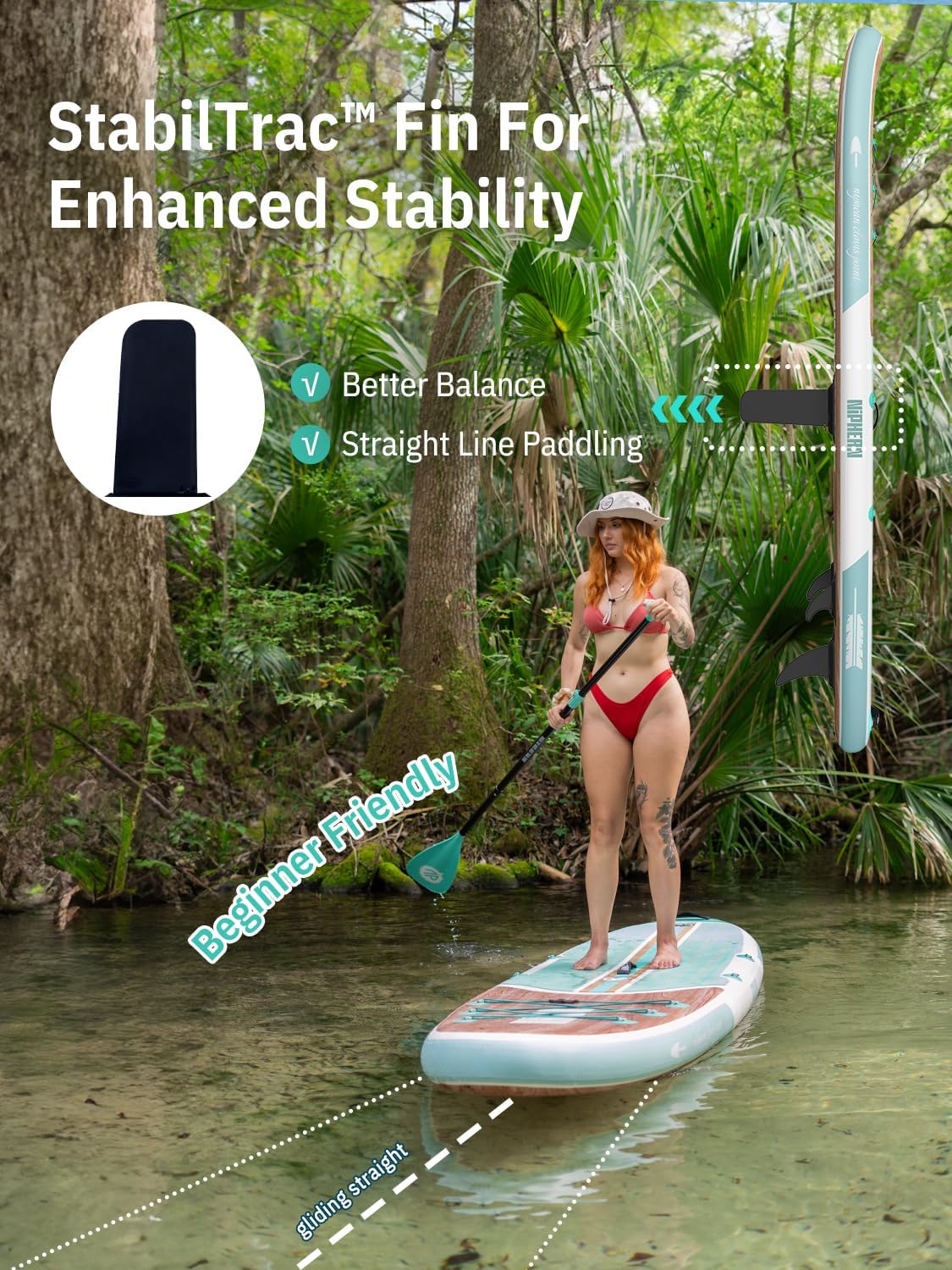 Niphean Inflatable Stand Up Paddle Board with SUP Accessories