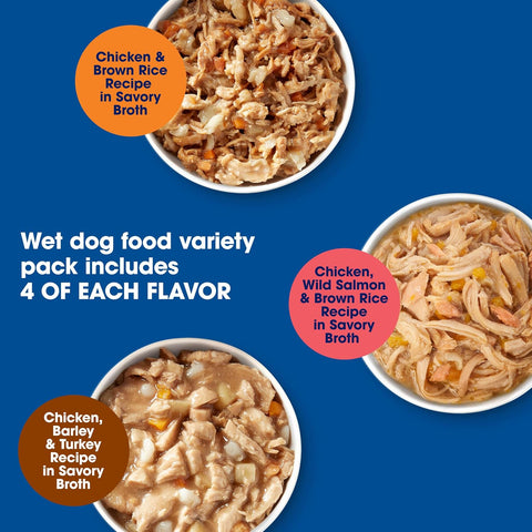 Nature's Recipe Wet Dog Food Variety Pack, 2.75 oz. Cups, 12 Count (2 Pack)