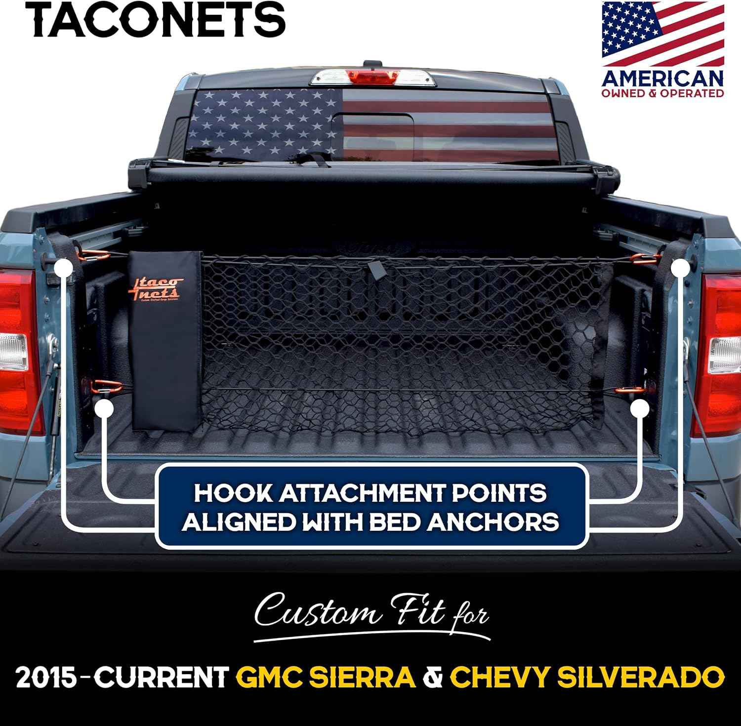 Envelope Cargo Net for GMC Sierra & Chevy Silverado - Fits 2013-Current