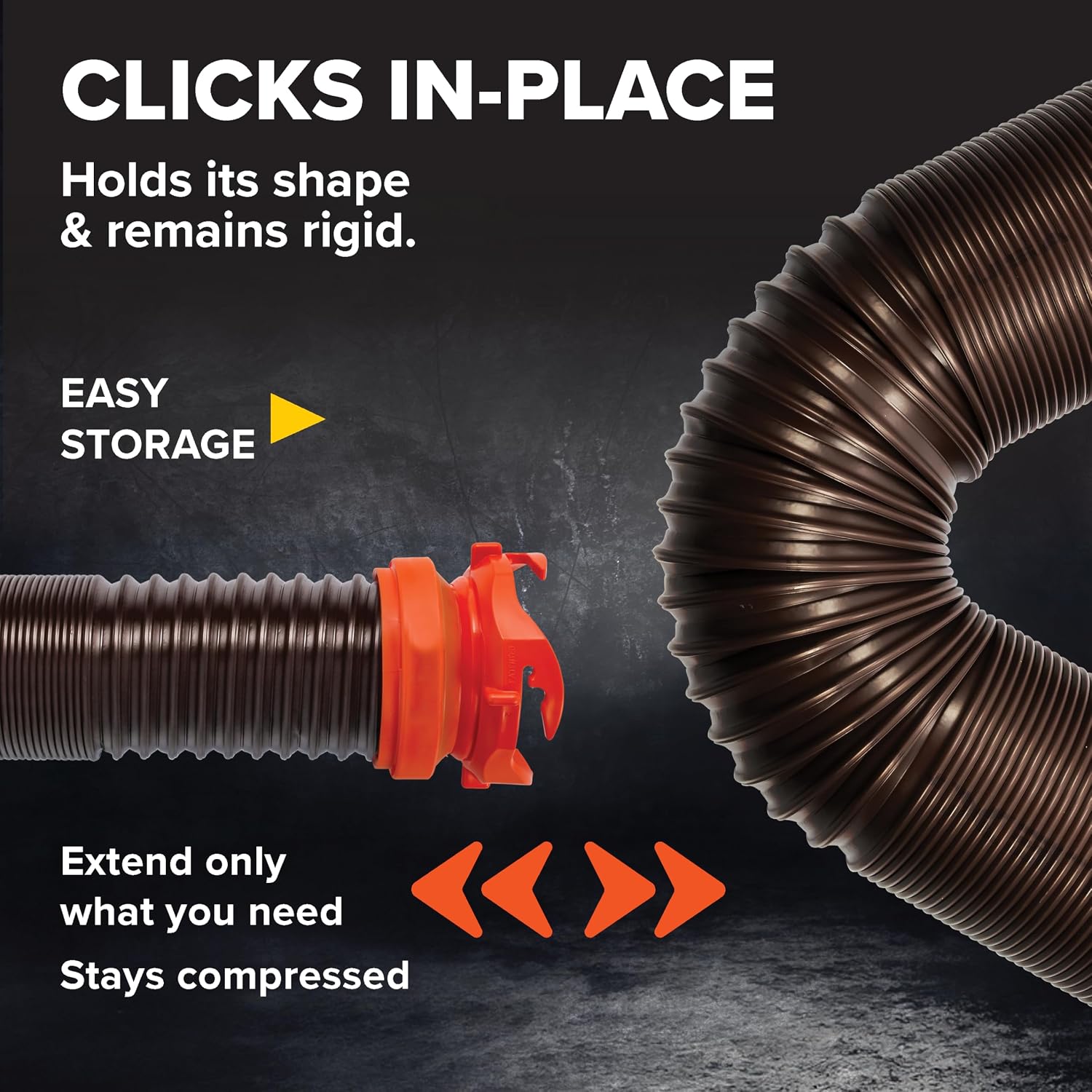 Camco RhinoFLEX 20-Ft Complete RV Sewer Hose Kit - Made in the USA