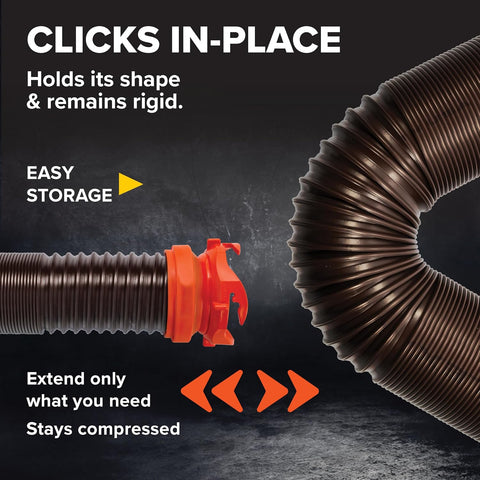 Camco RhinoFLEX 20-Ft Complete RV Sewer Hose Kit - Made in the USA