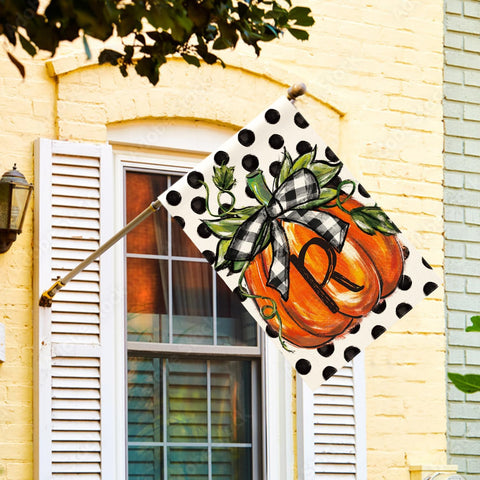 AVOIN colorlife Fall Monogram Letter R House Flag 28x40 Inch for Outside