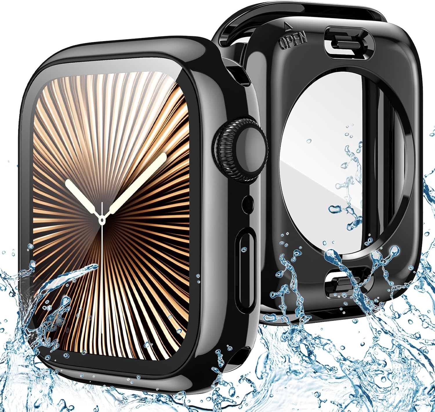 Goton Water-Resistant 46mm Case with Glass for Apple Watch Series 11/10