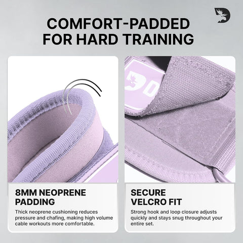 DMoose Ankle Strap for Cable Machine - One Size Fit with Premium Padding, Workout Kickback Ankle Cuffs, Ankle Bands for Working Out, Booty Workouts, Leg Extension, Hip Abductors & Lower Body Exercises