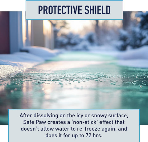 Safe Paw 2 Pack Pet-Safe Snow & Ice Melt, Salt- & Chloride-Free Melt, 8 lbs
