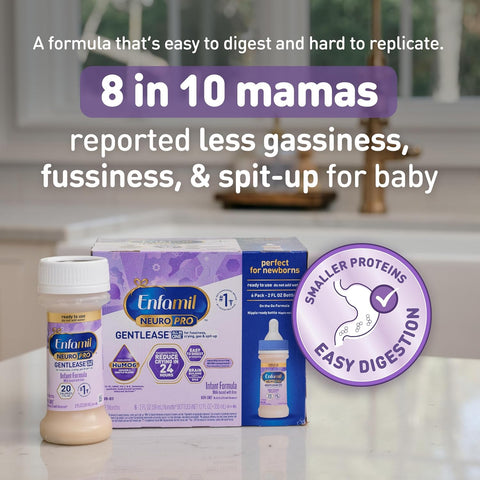 Enfamil NeuroPro Gentlease Ready-to-Feed Baby Formula, 2 Fl Oz, 24 CT