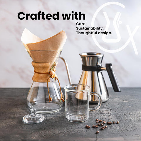 Chemex Bonded Filter - Natural Square - 100 Count (Pack of 2) - Exclusive Packaging