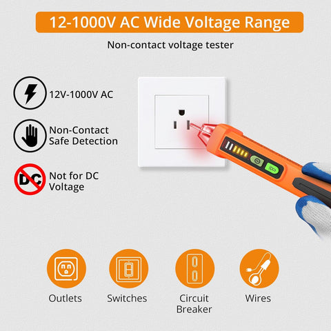Neoteck Non Contact Voltage Detector 12-1000V AC Voltage Tester