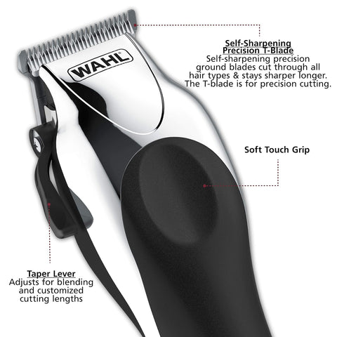 Wahl Clipper USA Deluxe Corded Chrome Pro Complete Hair & Trimming Kit