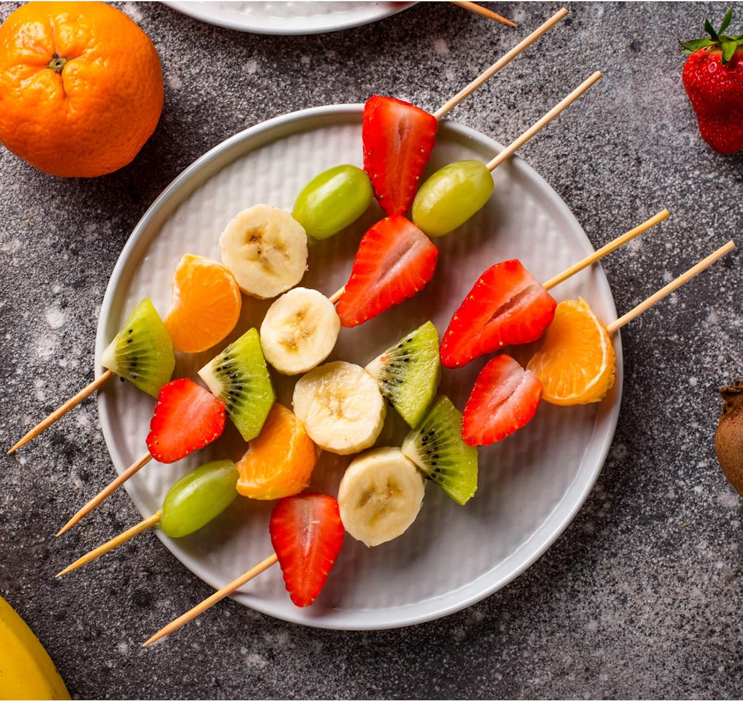 200 PCS Bamboo Skewers, 12 Inch Wooden Skewers for Appetizers Fruit Kebabs
