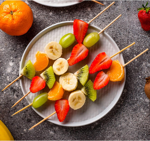 200 PCS Bamboo Skewers, 10 Inch Wooden Skewers for Appetizers Fruit Kebabs