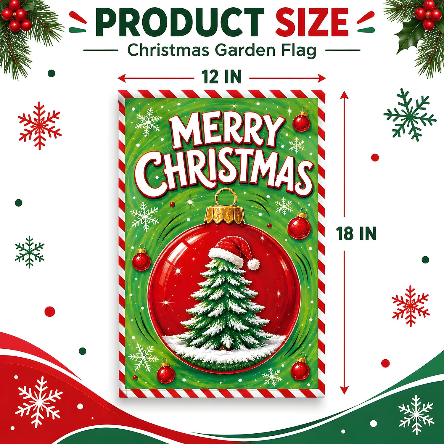 Christmas Decorations Outdoor - Merry Christmas Ornament Garden Flag