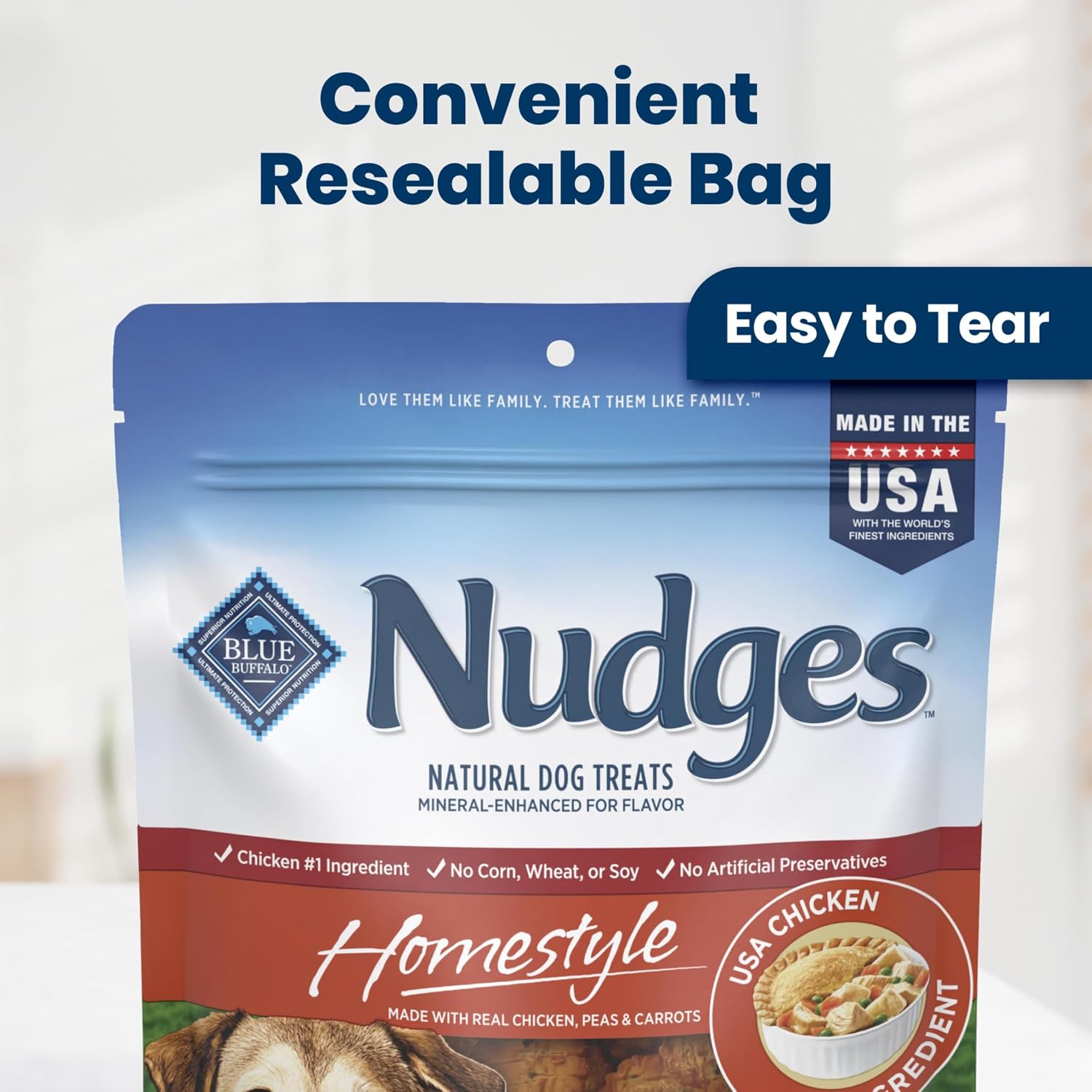 Blue Buffalo Nudges Homestyle Chicken Dog Treats, 16 oz