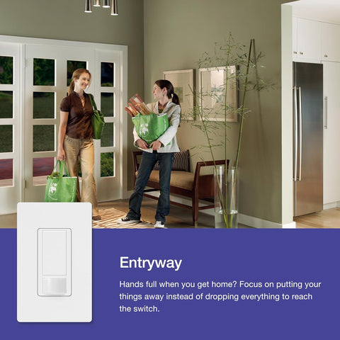 Lutron Motion Sensor Light Switch, 2 Amp Single Pole, for Any Bulb