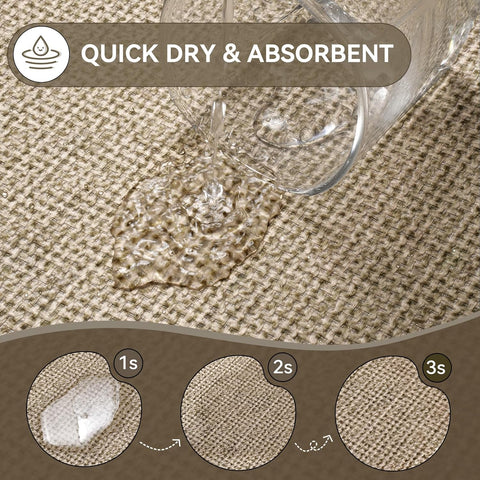 YDKGL Half Circle Bath Mat, Non Slip Thin Bathroom Rugs, Brown 20x31