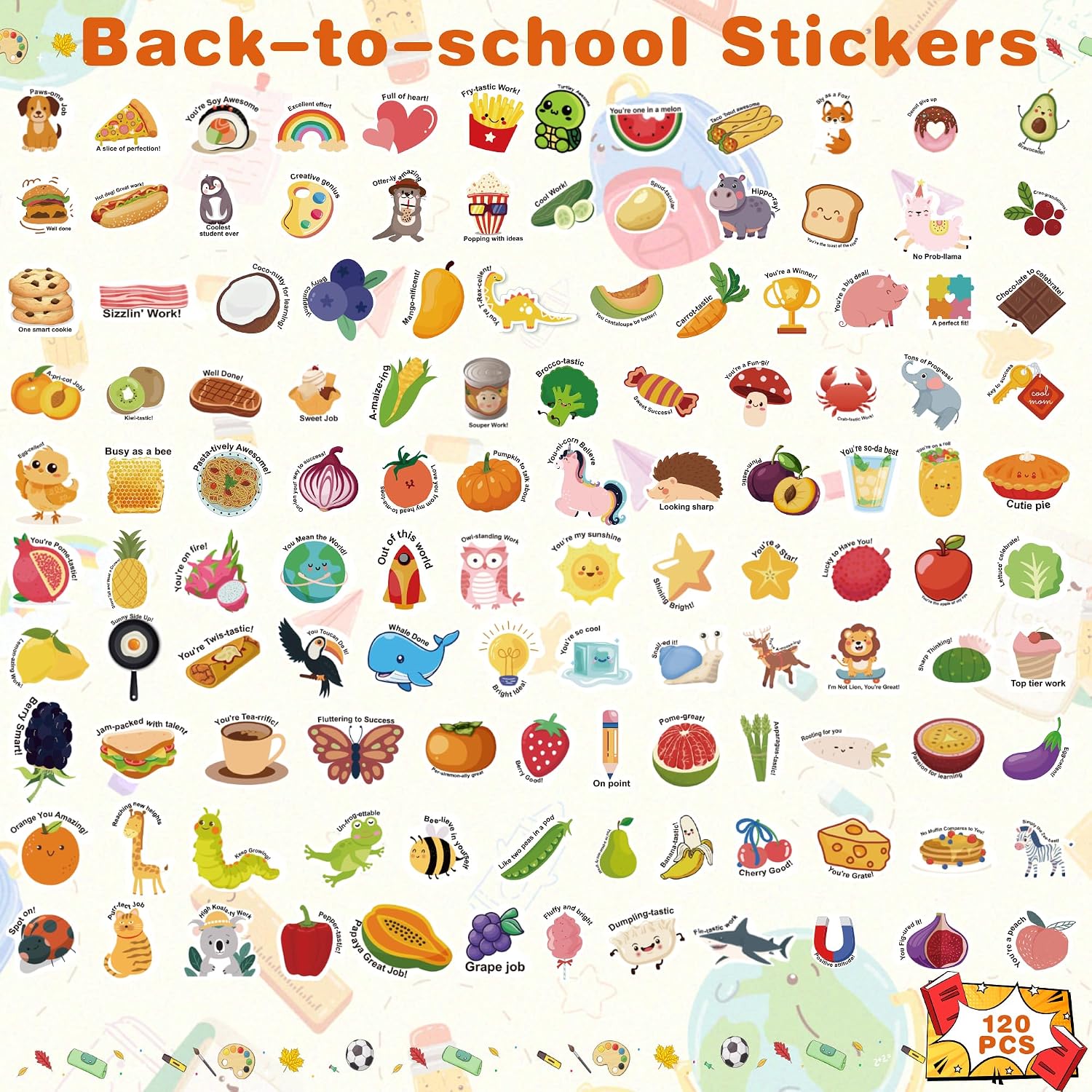 OHOME Back to School Supplies - 120 PCS Teacher Motivational Stickers for Kids Students | Teacher Must Haves Supplies Stuff Essentials Gifts for Classroom Decor,Inspirational Positive Reward Stickers