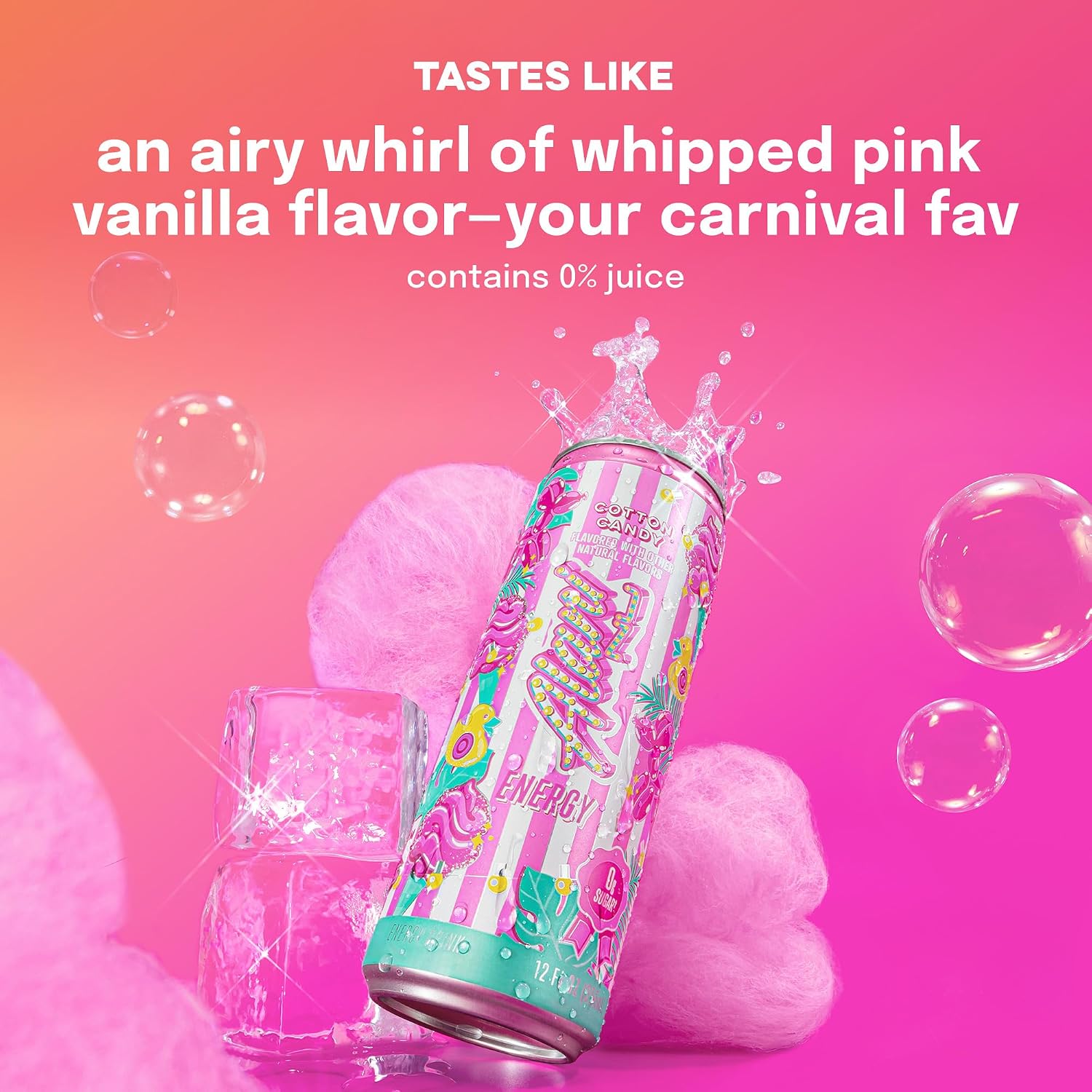 Alani Nu Cotton Candy Sugar Free Energy Drink (Pack of 12)