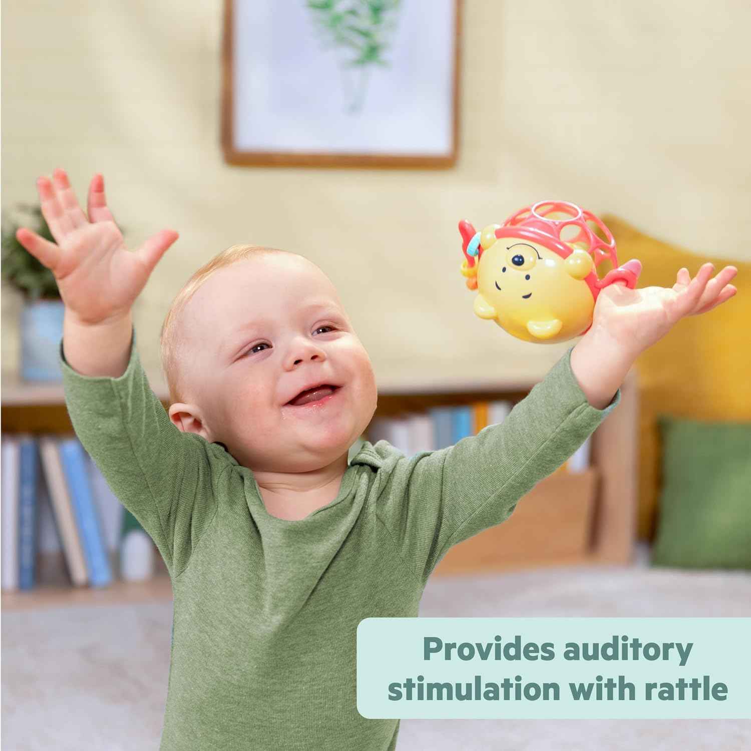 Bright Starts Disney Baby Winnie The Pooh Jingle & Shake Rattle Toy by with Easy-Grasp Oball Technology, Unisex, Newborns & Up