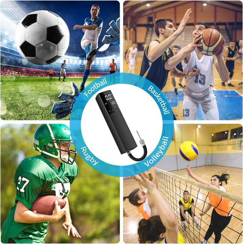 Electric Ball Pump for Sports Balls, Basketball Pump with Gauge and LCD