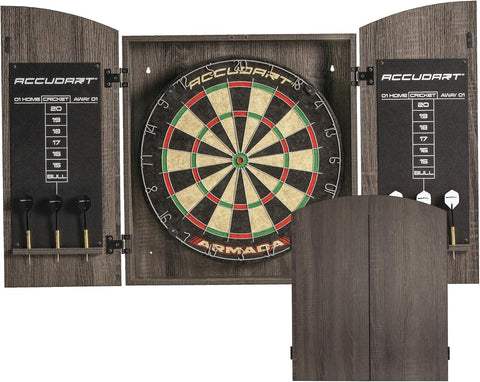 Accudart Armada Bristle Dartboard Cabinet Set, 18-Inch