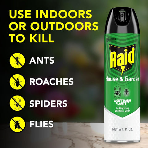 Raid House & Garden Insect Killer Bug Spray, Orange Breeze, 11 oz