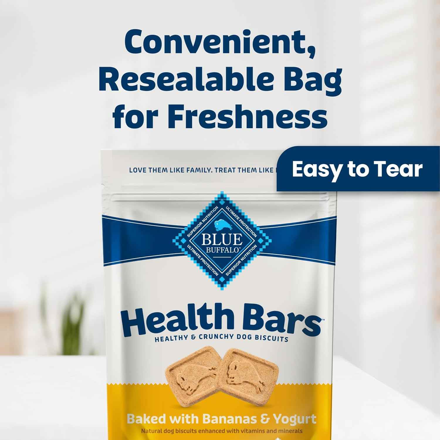 Blue Buffalo Health Bars Bananas & Yogurt Dog Biscuits, 16 oz