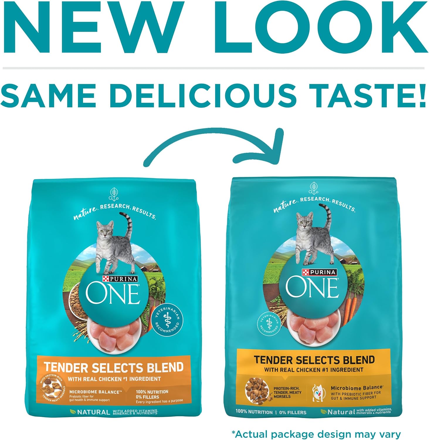 Purina ONE Tender Selects Dry Cat Food, Chicken, 7 lb Bag