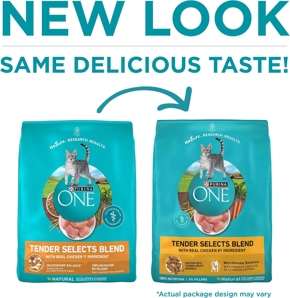 Purina ONE Tender Selects Dry Cat Food, Chicken, 7 lb Bag