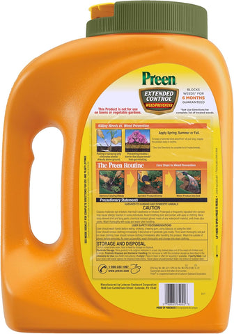 Preen Extended Control Weed Preventer - 4.93 lb. Bottle - Covers 805 sq. ft.