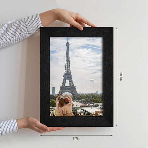 Hongkee 6x9 Picture Frame Set of 2, Real Glass and Wood Frame