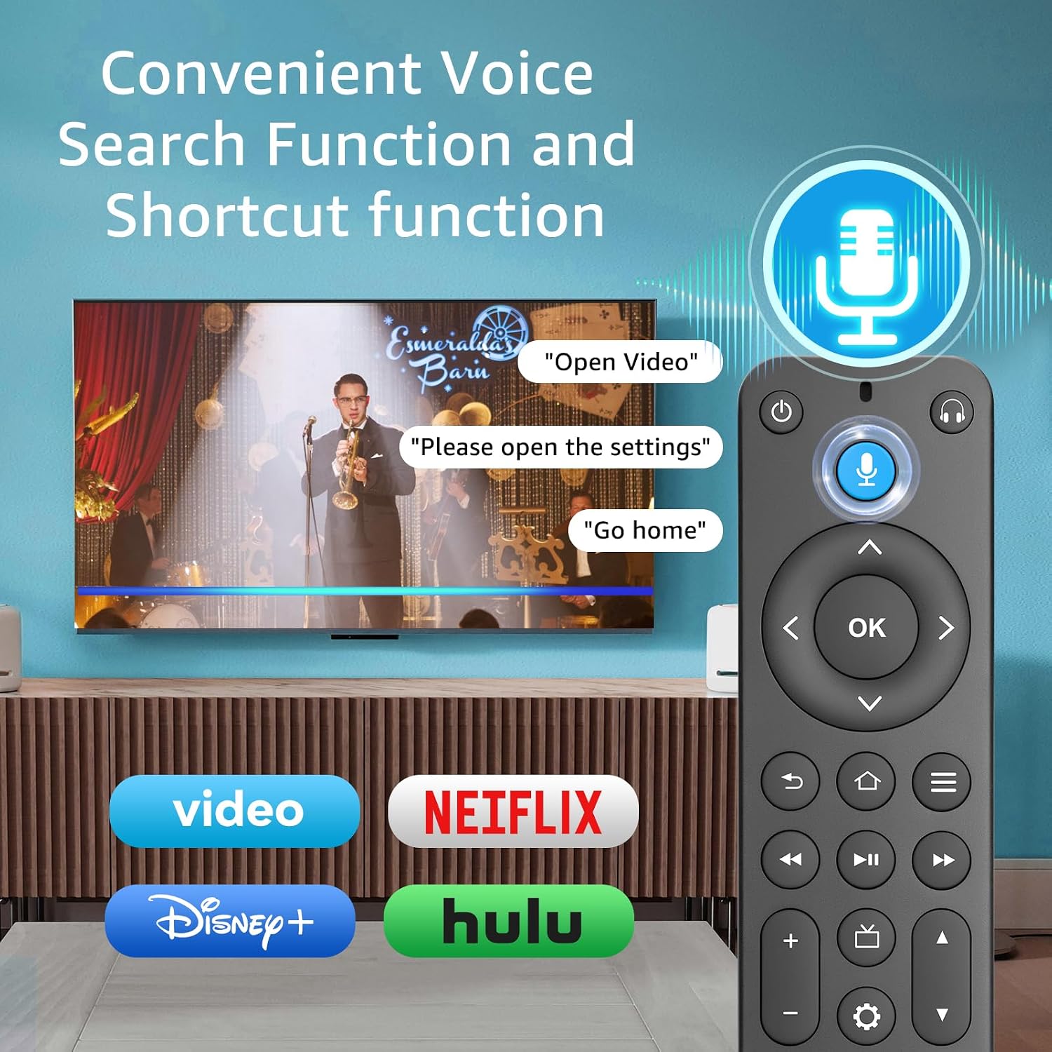 Replacement Remote for Fire TV, Fire Stick, FireStick, Insignia AMZ Fire TV